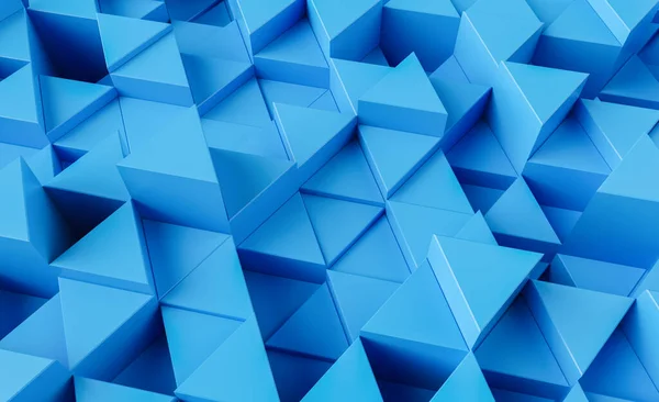 Blue Triangular Abstract Background Grunge Surface Rendering — Stok fotoğraf