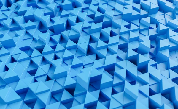 Modrý Trojúhelníkový Abstraktní Pozadí Grunge Povrch Vykreslování — Stock fotografie