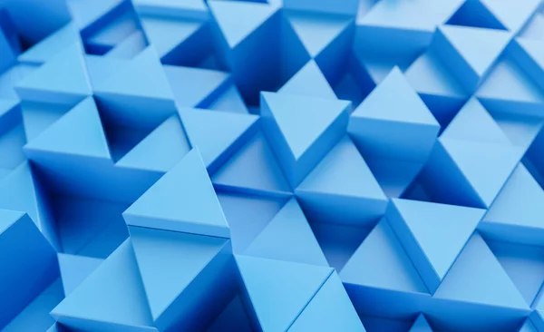 Blue Triangular Abstract Background Grunge Surface Rendering — ストック写真