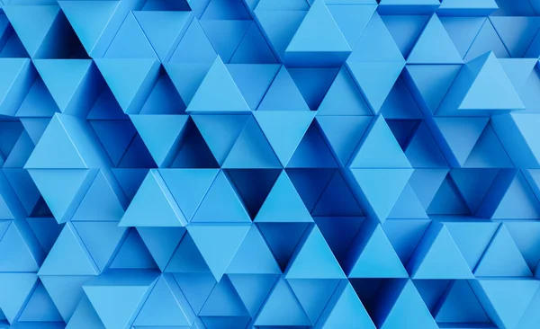 Blue Triangular Abstract Background Grunge Surface Rendering — Stok fotoğraf