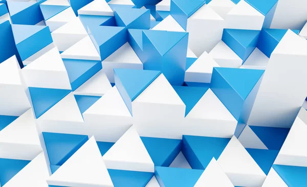 Blue White Triangular Abstract Background Grunge Surface Rendering — Stock Photo, Image