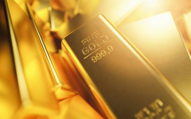 Gold Bars 1000 grams close-up. Concept of wealth and reserve