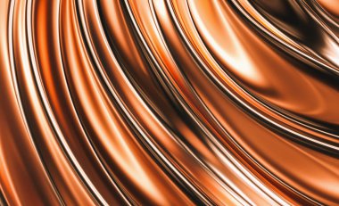 Beautiful, luxurious, luxury copper background. 3d illustration, 3d rendering