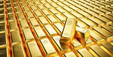 Gold bullion gold bars treasury wealth Ingot luxury finance goods trading,stacked gold bars.