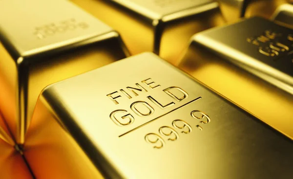 Fine Gold Bar Macro Concept Success Business Finance — Stockfoto