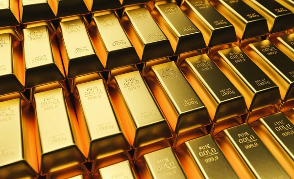 Stacked Gold Bars Safe — Stock Photo, Image