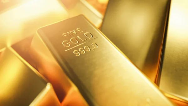 Fine Gold Bar Macro — Stockfoto