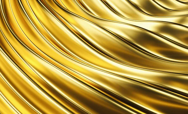 美しい 豪華な 豪華な黄金の背景 3Dイラスト 3Dレンダリング — ストック写真