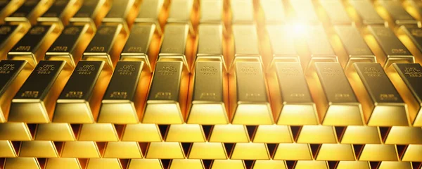 Stack Gold Bars Financial Concepts Image — Stock Photo, Image