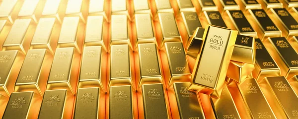 Gold bar close up shot. wealth business success concept image