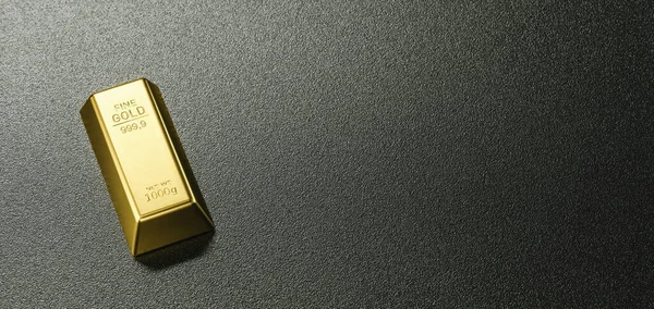 Gold Bar Close Shot Wealth Business Success Concept Copy Space — ストック写真