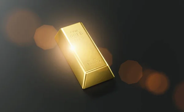 Gold Bar Close Shot Wealth Business Success Concept — Stock Photo, Image