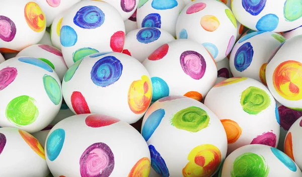 Пасхальные Яйца Окрашены Акварель Пасху — стоковое фото