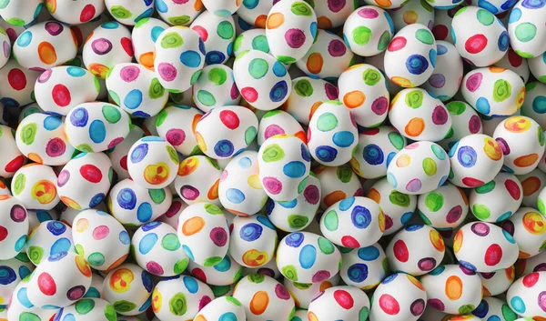 Colorful Traditional Water Paint Easter Eggs — ストック写真