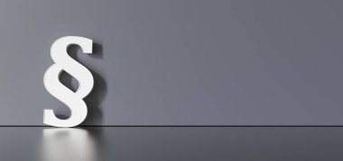 Koyu gri arkaplanda beyaz paragraf işareti ve sol tarafında boşluk var. 3B Hazırlama