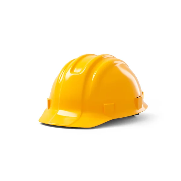 Orange Safety Helmet White Background Rendering — Stok fotoğraf