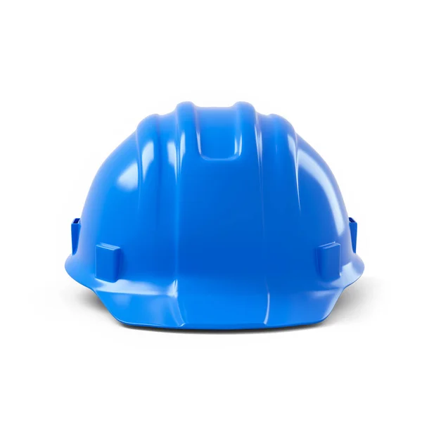 Blue Construction Helmet Isolated White Background Rendering — ストック写真