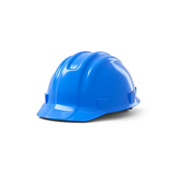 Blue Safety Helmet White Background Rendering Stock Image