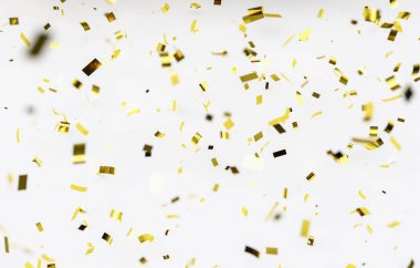 Gold glitter texture on white background. Golden explosion of confetti. Golden grainy abstract texture on black background.