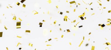 Gold glitter texture on white background. Golden explosion of confetti. Golden grainy abstract texture on black background.