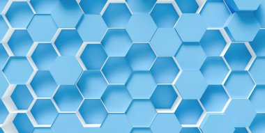 technology hexagon pattern background - 3d rendering - Illustration 