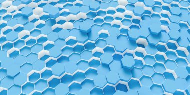 technology hexagon pattern background - 3d rendering - Illustration 