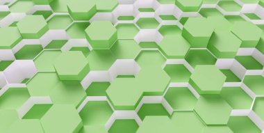 technology hexagon pattern background - 3d rendering - Illustration 