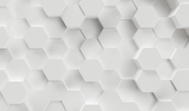 hexagonal abstract 3d background - Illustration - 3D rendering - Illustration 