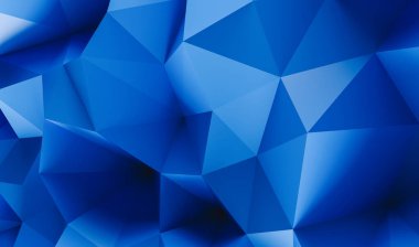 blue Polygonal Mosaic Background, - 3D rendering - Illustration, Creative Business Design Templates