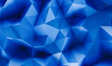 blue Polygonal Mosaic Background, Creative Business Design - 3D rendering - Illustration