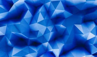blue elegant luxury Abstract Low-poly Background - 3D rendering - Illustration