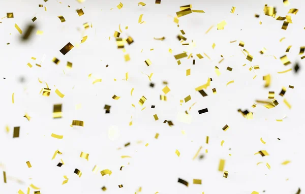 Gold Glitter Texture White Background Golden Explosion Confetti Golden Grainy — ストック写真