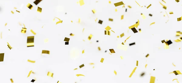 Gold Glitter Texture White Background Golden Explosion Confetti Golden Grainy — Stockfoto