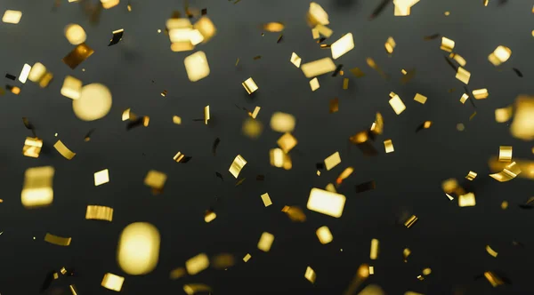 Gold Glitter Texture Black Background Golden Explosion Confetti Golden Grainy — Stok fotoğraf