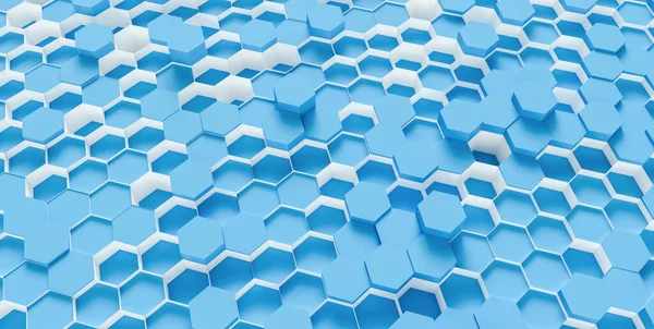 Technology Hexagon Pattern Background Rendering Illustration — Stock Photo, Image