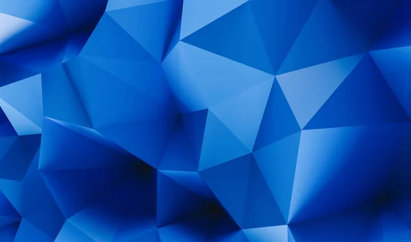 Modrá Polygonální Mozaika Pozadí Vykreslování Ilustrace Creative Business Design Templates — Stock fotografie