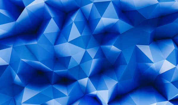 Blue elegant luxury Abstract Low-poly Background - 3D rendering - Illustration