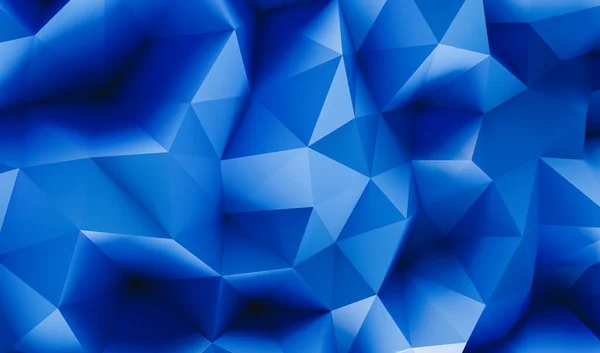Blue Polygonal Mosaic Background Creative Business Design Templates Rendering Illustration — ストック写真