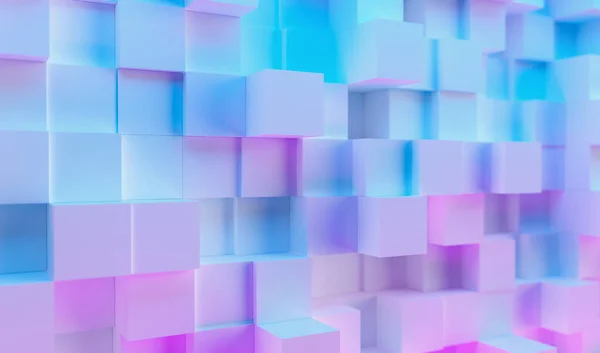 Multi Color Technology Cube Pattern Background — Stock Photo, Image