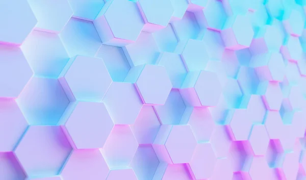 Многоцветные Технологии Шестиугольник Фон — стоковое фото