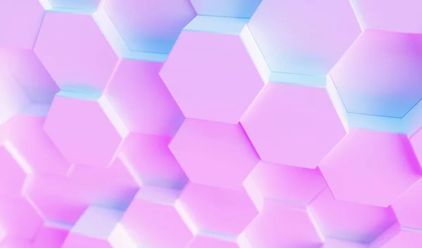Multi Color Technologie Sechseck Muster Hintergrund — Stockfoto