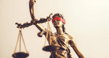 Adalet heykeli sembolü, yasal hukuk kavramı görüntü