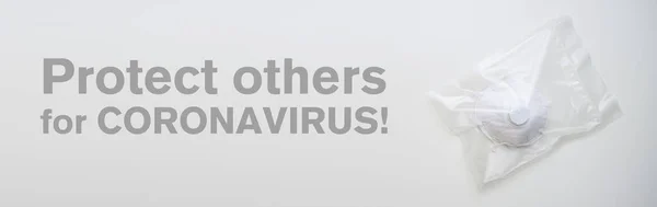 Coronavirus Maschera Protezione Ffp3 Standart Prevenire Infezione Corona Covid Confezionato — Foto Stock