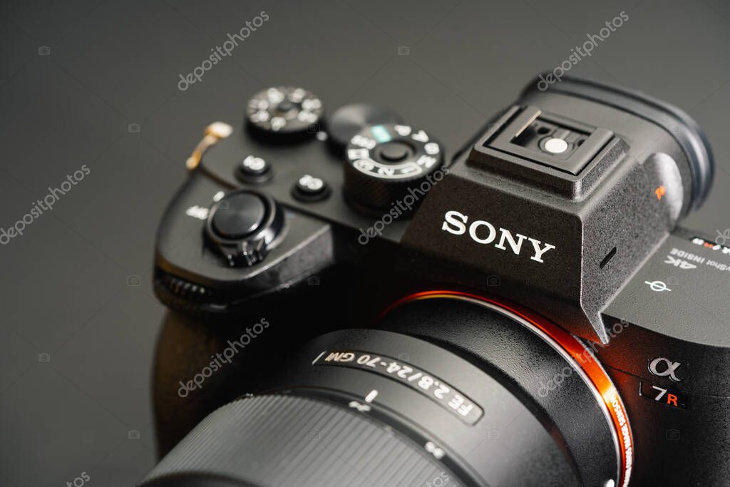 BERLIN, GERMANY DECEMBER 2019: the New Sony Alpha 7R IV Mirrorless Digital Camera with full-frame 60-megapixel CMOS sensor