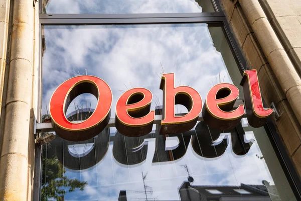 Aachen Alemania Julio 2019 Oebel Bakery Store Logo Con Sede — Foto de Stock