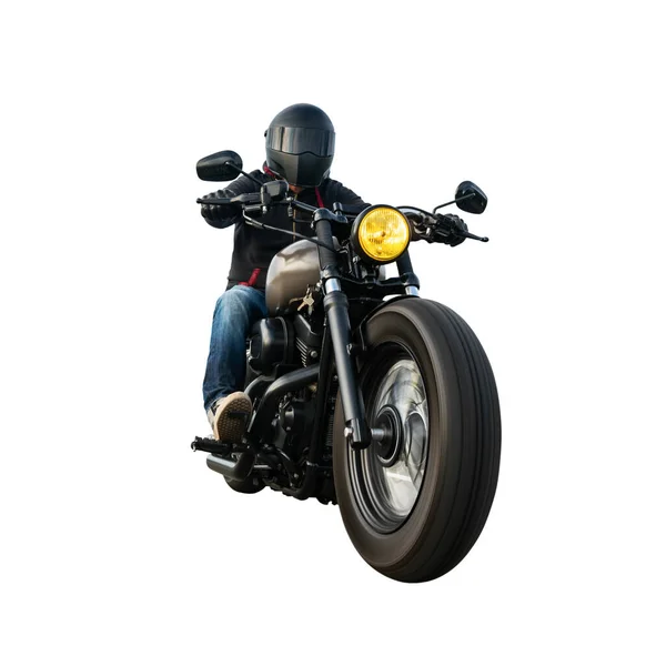 Moto Strada Sella Divertirsi Cavalcando Strada Vuota Tour Viaggio Moto — Foto Stock