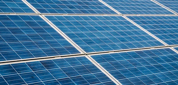 Solární Panel Fotovoltaický Alternativní Zdroj Elektřiny — Stock fotografie