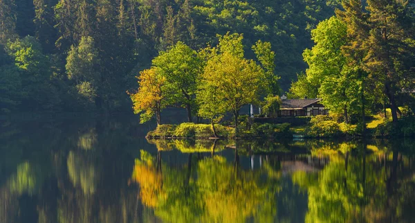 Impressionante Casa Lago Casa Sulla Riva Del Lago Rursee Germania — Foto Stock