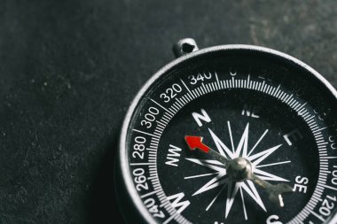 yön, seyahat, rehberlik veya yardım için pusula kavramı