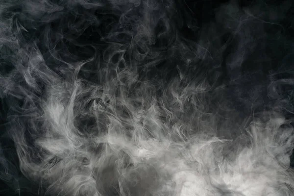 Fumaça Isolada Fundo Preto — Fotografia de Stock